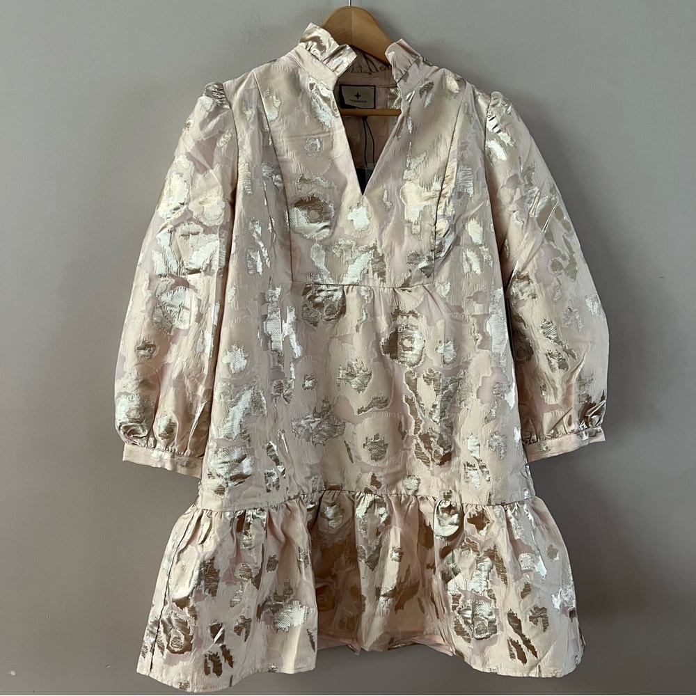 Tuckernuck palmerston mini dress size xxs champagne fil coupe cream beige - Picture 2 of 6